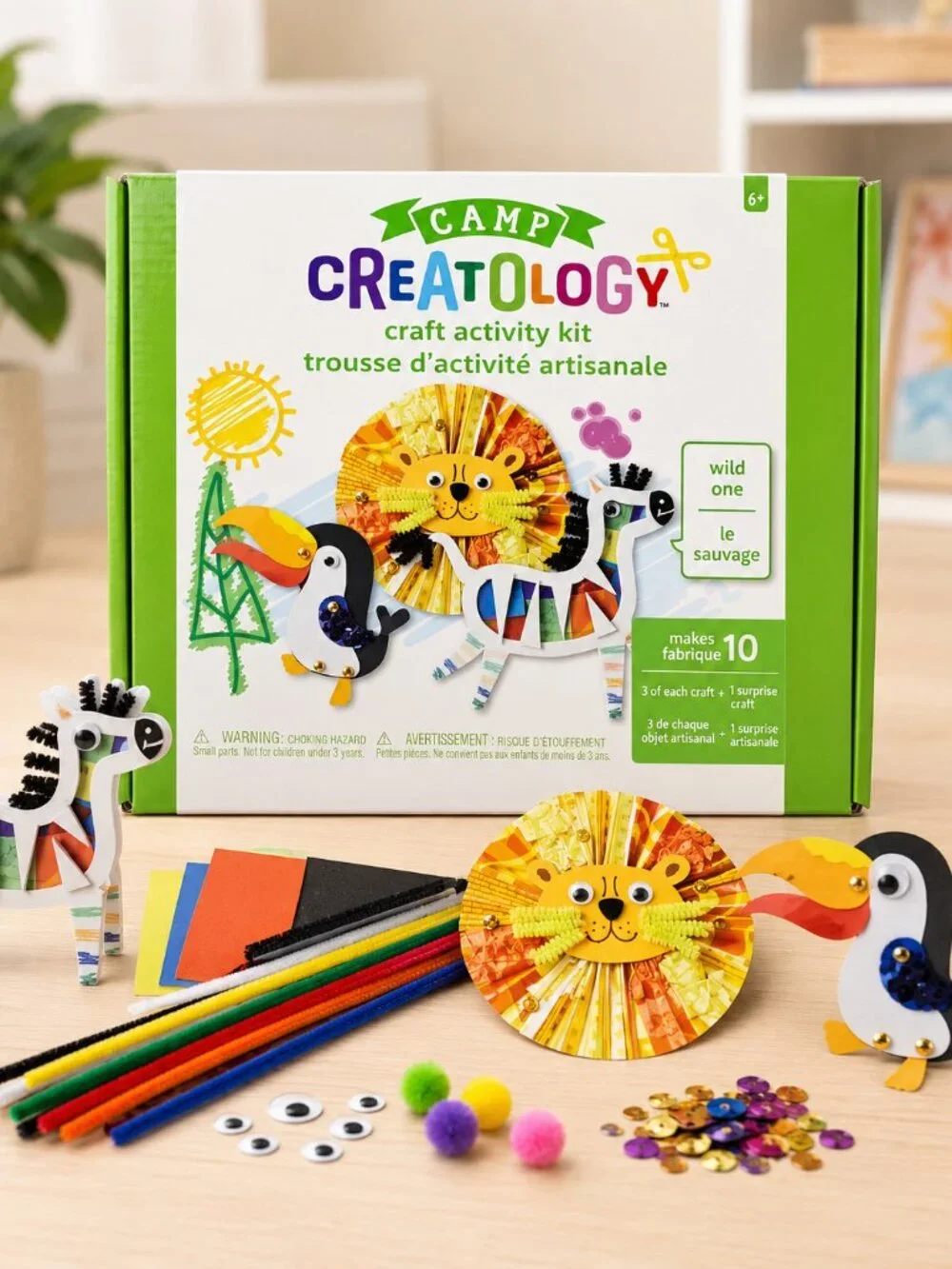 Camp Creatology Wild One Animal Craft Kit 10 Crafts